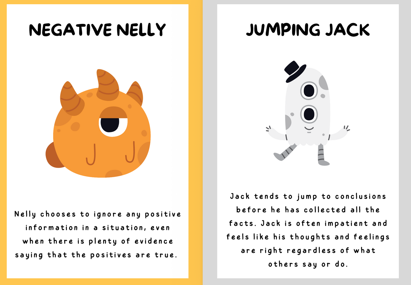 Cognitive Distortion & Disputation Cards (Kids) — Digital Download (A4 Singles)