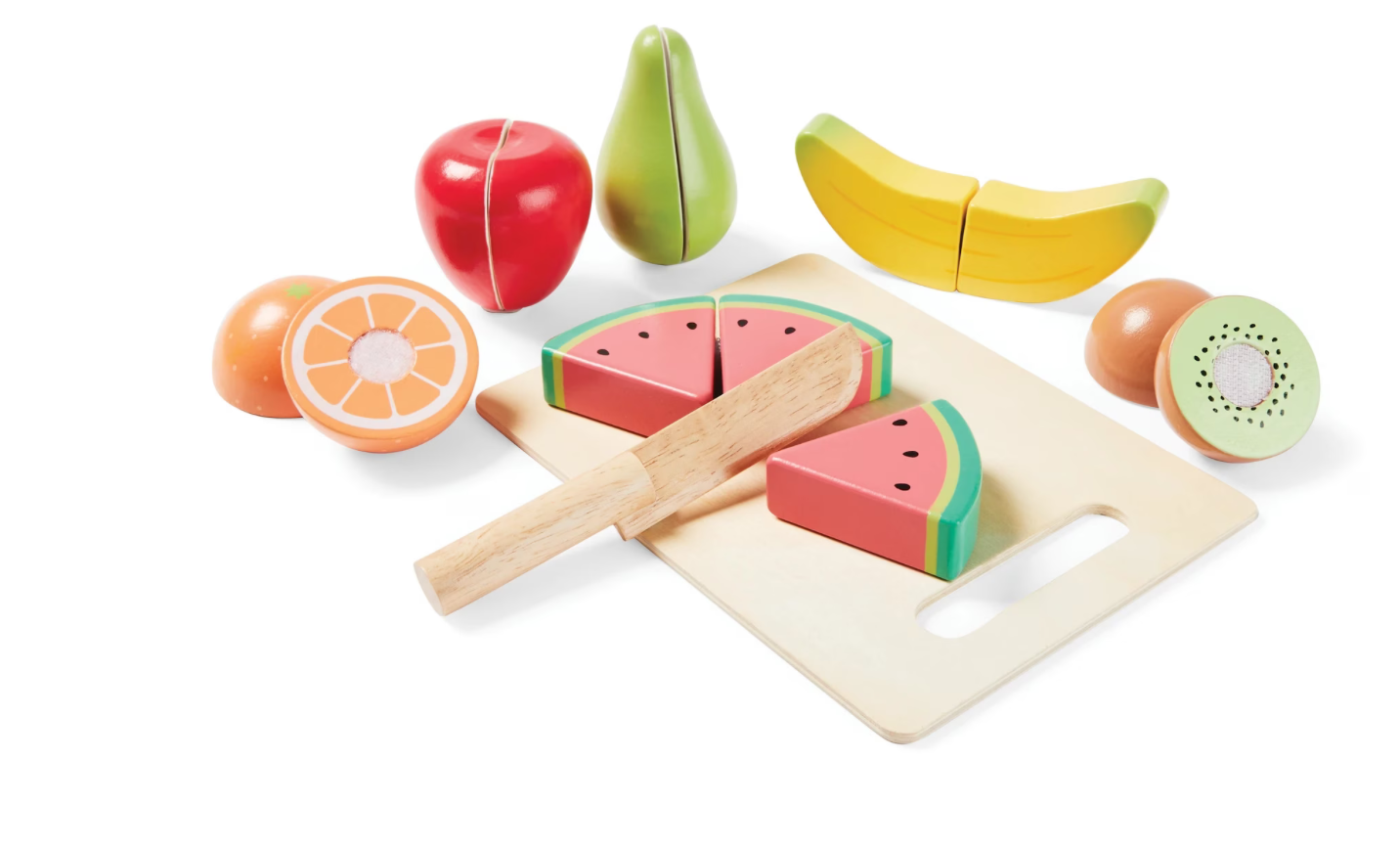 Wooden Fruit Cutting Set