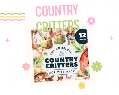 Country Critters Activity Pack – Printable Farm Activities for Kids