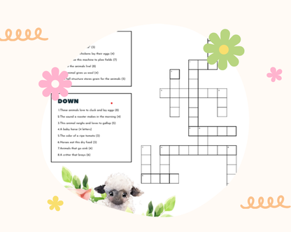 Country Critters Activity Pack – Printable Farm Activities for Kids