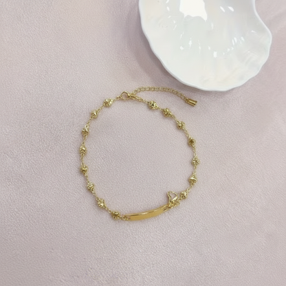 Baby 14.5cm Gold Heart Bracelet