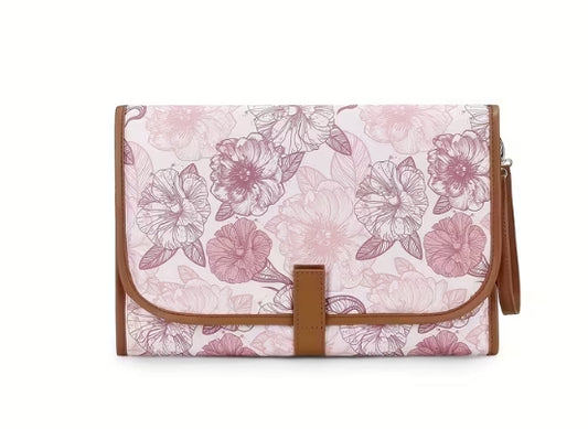 Portable Changing Mat Clutch Florals