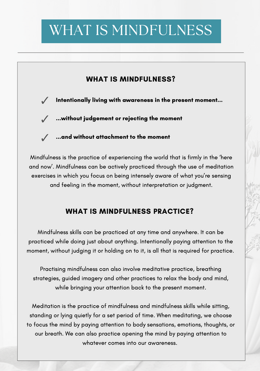 DBT Mindfulness Worksheets