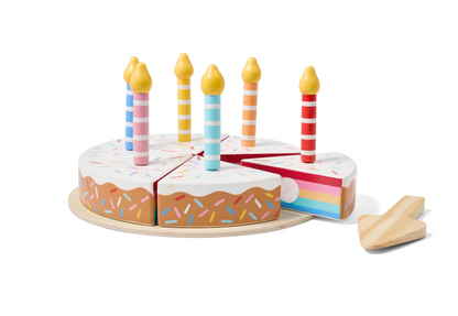 Wooden Rainbow Birthday Cake Toy