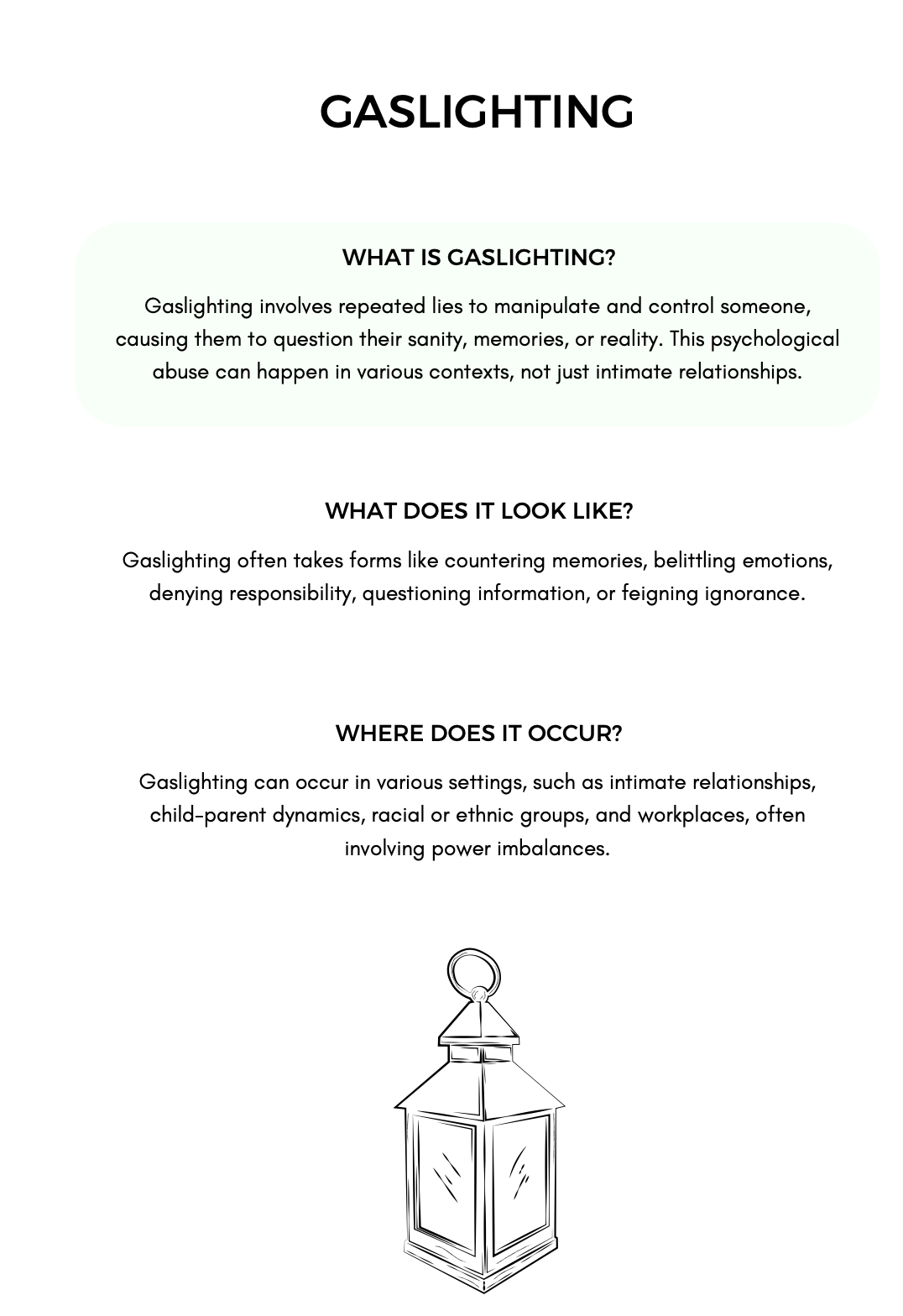 Gaslighting Therapy Worksheets