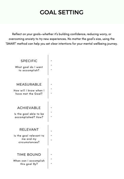 Goal Setting Worksheets