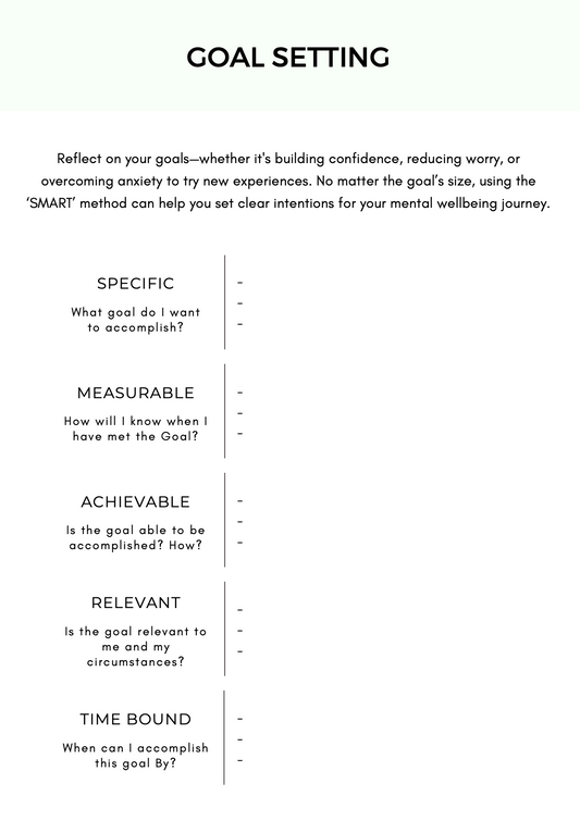 Goal Setting Worksheets