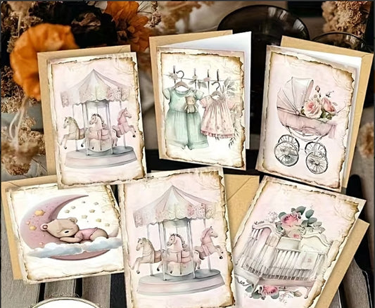 Vintage Baby-themed Greeting Card