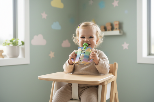 3D Printed Rainbow Baby Food Pouch Holder — PLA Toddler Feeding Aid