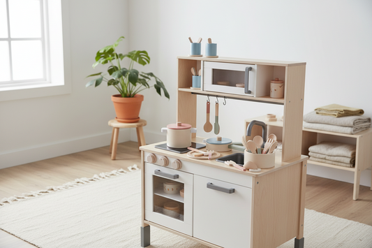 Wooden Kitchen Playset — Pastel Cook & Play Set